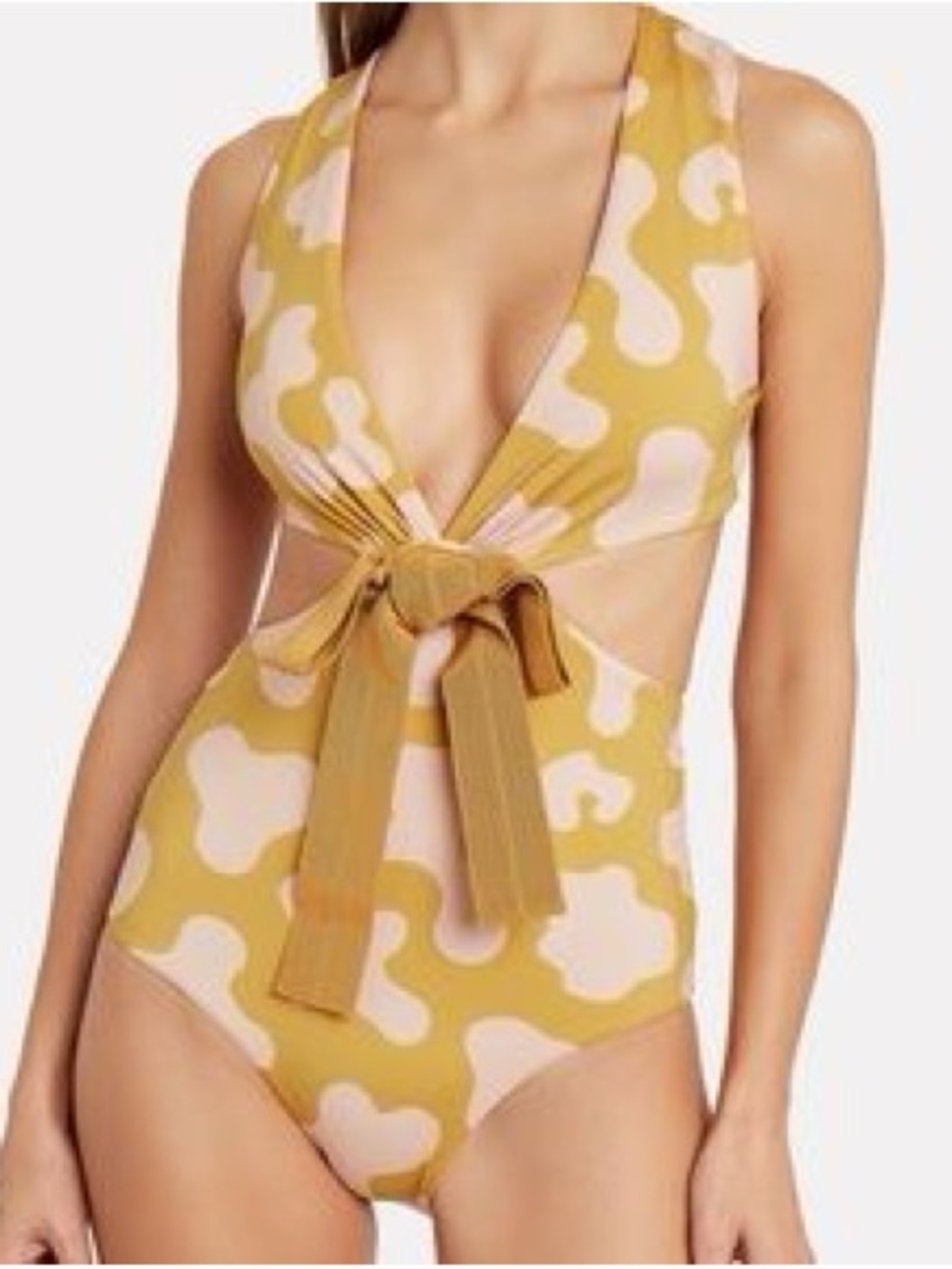 Silvia tcherassi garland bow cutout one piece swim swimsuit XS
